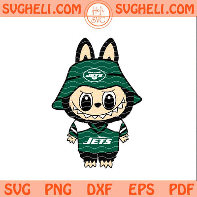 Labubu New York Jets Football Svg Labubu NFL Svg Png Dxf Eps Files