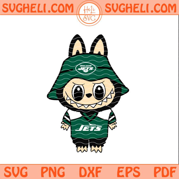 Labubu New York Jets Football Svg Labubu NFL Svg Png Dxf Eps Files