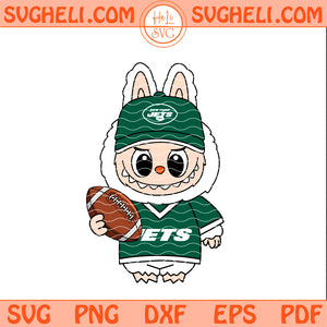 Labubu New York Jets NFL Svg Labubu Jets NFL Svg Png Dxf Eps Pdf Files