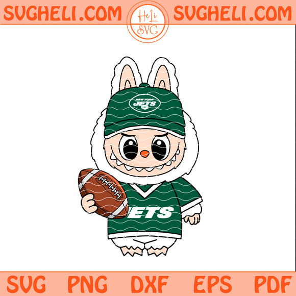 Labubu New York Jets NFL Svg Labubu Jets NFL Svg Png Dxf Eps Pdf Files