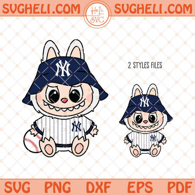 Labubu New York Yankees Svg Labubu MLB Baseball Svg Png Dxf Eps Files