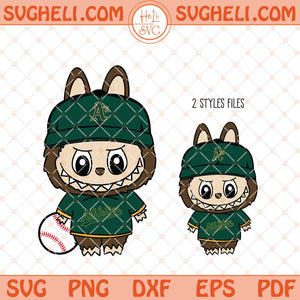 Labubu Oakland Athletics Baseball Svg Labubu MLB Svg Png Dxf Eps Files