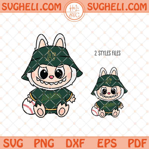Labubu Oakland Athletics Svg Labubu MLB Baseball Svg Png Dxf Eps Files