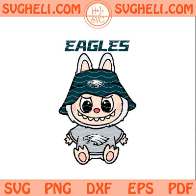 Labubu Philadelphia Eagles Football Svg Labubu Football Svg Png Dxf Eps Pdf Files