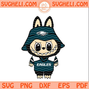 Labubu Philadelphia Eagles Football Svg Labubu NFL Svg Png Dxf Eps Files