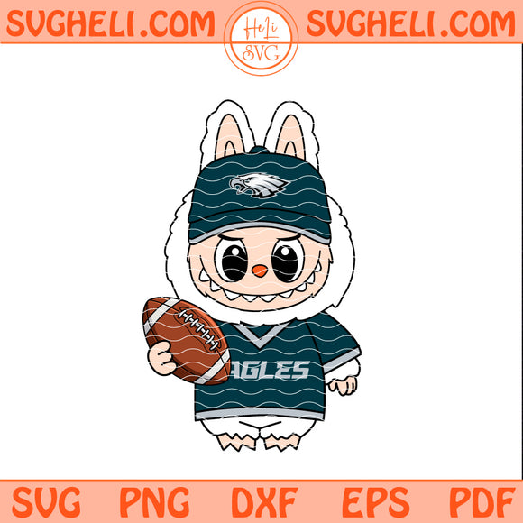 Labubu Philadelphia Eagles NFL Svg Labubu Eagles NFL Svg Png Dxf Eps Pdf Files