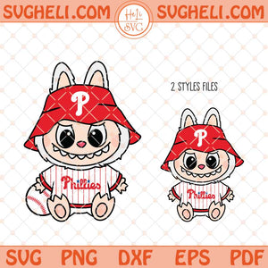 Labubu Philadelphia Phillies Svg Labubu MLB Baseball Svg Png Dxf Eps Files