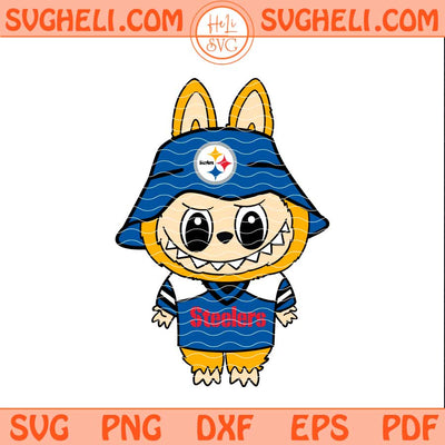 Labubu Pittsburgh Steelers Football Svg Labubu NFL Svg Png Dxf Eps Files