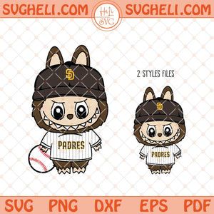 Labubu San Diego Padres Baseball Svg Labubu MLB Svg Png Dxf Eps Files