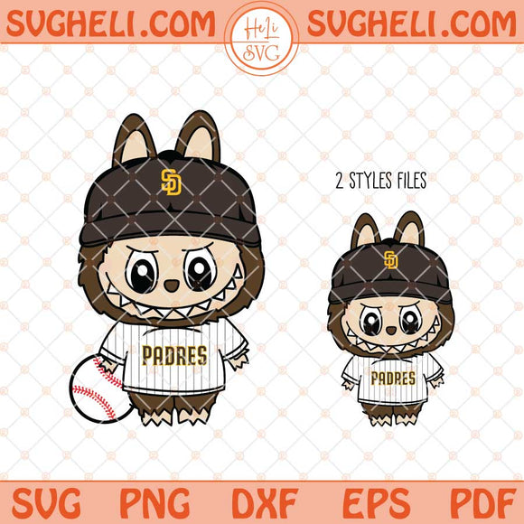 Labubu San Diego Padres Baseball Svg Labubu MLB Svg Png Dxf Eps Files