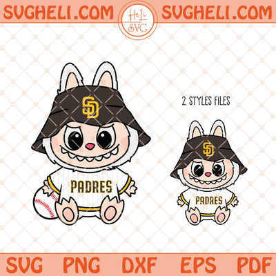 Labubu San Diego Padres Svg Labubu MLB Baseball Svg Png Dxf Eps Files