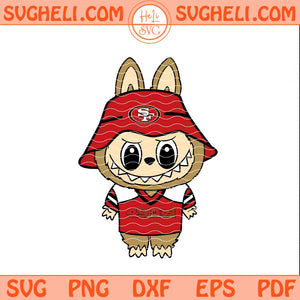 Labubu San Francisco 49ers Football Svg Labubu NFL Svg Png Dxf Eps Files