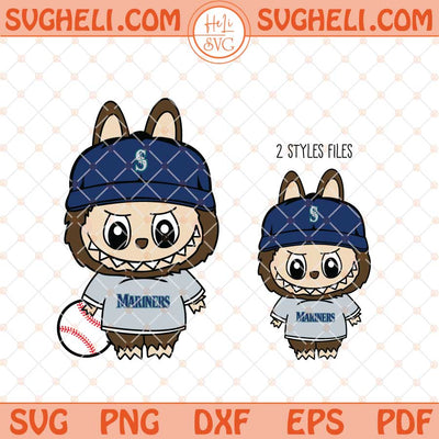 Labubu Seattle Mariners Baseball Svg Labubu MLB Svg Png Dxf Eps Files