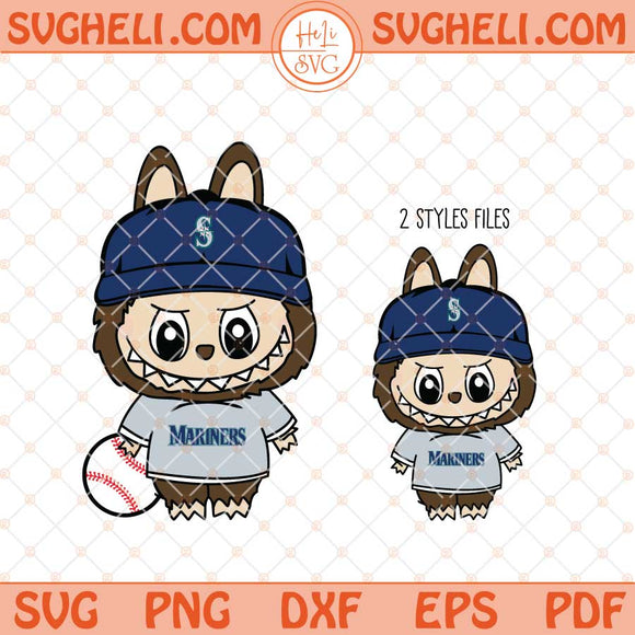 Labubu Seattle Mariners Baseball Svg Labubu MLB Svg Png Dxf Eps Files