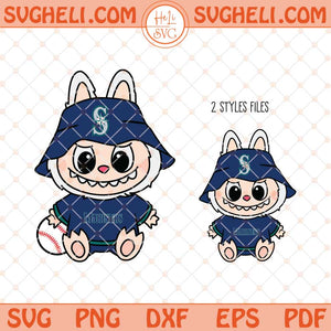 Labubu Seattle Mariners Svg Labubu MLB Baseball Svg Png Dxf Eps Files