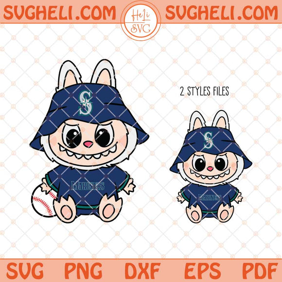 Labubu Seattle Mariners Svg Labubu MLB Baseball Svg Png Dxf Eps Files