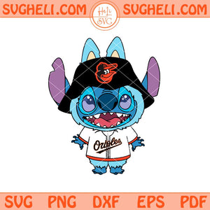 Labubu Stitch Baltimore Orioles Svg Labubu Orioles  MLB Svg Png Dxf Eps Files