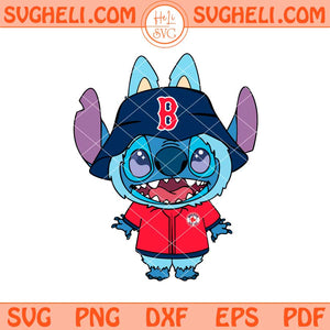 Labubu Stitch Boston Red Sox Svg Labubu Red Sox MLB Svg Png Dxf Eps Files