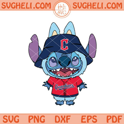 Labubu Stitch Cleveland Guardians Svg Labubu Guardians Svg Png Dxf Eps Files