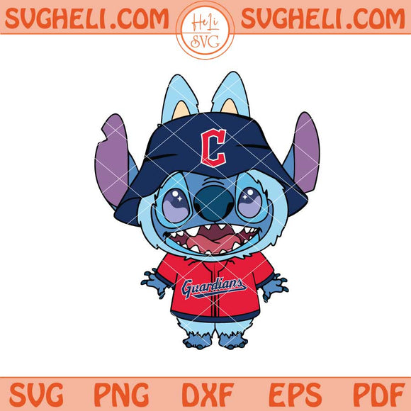 Labubu Stitch Cleveland Guardians Svg Labubu Guardians Svg Png Dxf Eps Files