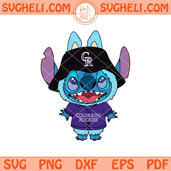 Labubu Stitch Colorado Rockies Svg Labubu Rockies MLB Svg Png Dxf Eps Files