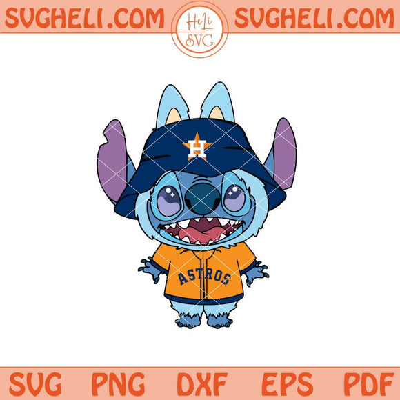 Labubu Stitch Houston Astros Svg Labubu Astros MLB Svg Png Dxf Eps Files