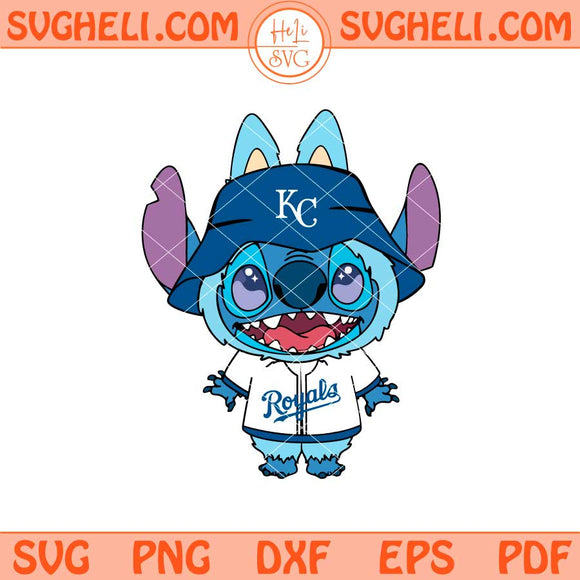 Labubu Stitch Kansas City Royals Svg Labubu Royals MLB Svg Png Dxf Eps Files