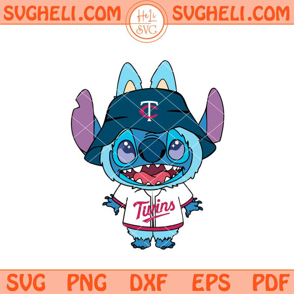 Labubu Stitch Minnesota Twins Svg Labubu Twins MLB Svg Png Dxf Eps Files