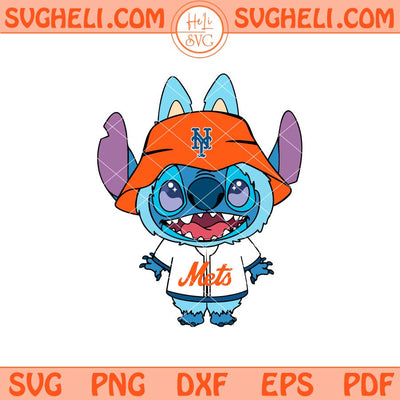 Labubu Stitch New York Mets Svg Labubu New York Mets MLB Svg Png Dxf Eps Files