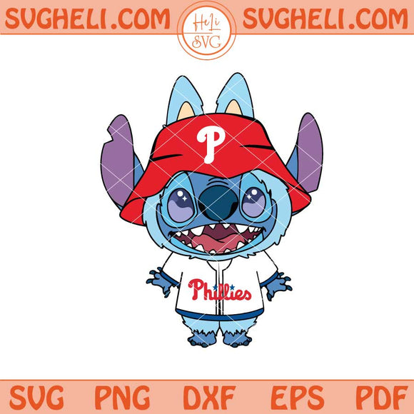 Labubu Stitch Philadelphia Phillies Svg Labubu Phillies Svg Png Dxf Eps Files