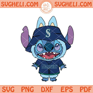 Labubu Stitch Seattle Mariners Svg Labubu Mariners Svg Png Dxf Eps Files