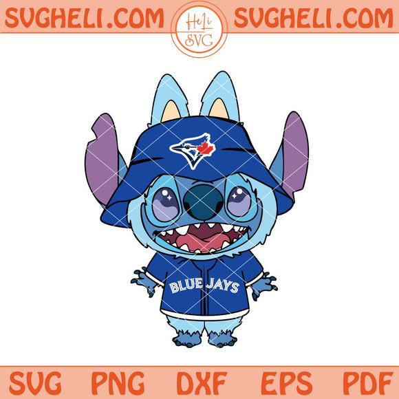 Labubu Stitch Toronto Blue Jays Svg Labubu Blue Jays Svg Png Dxf Eps Files