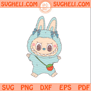 Labubu Strawberry Bag Svg Funny Labubu Strawberry Svg Png Dxf Eps Pdf Files