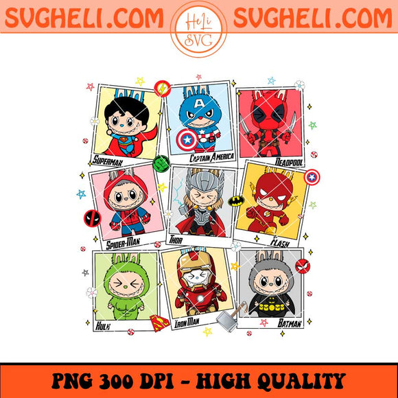 Labubu Superhero Png Labubu Disney Png Trending Labubu Png Sublimation Files