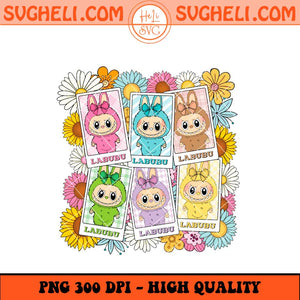 Labubu Tarot Card Png The Monsters Labubu Flower Png Sublimation Files