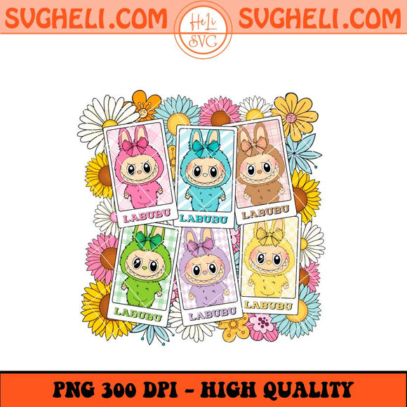 Labubu Tarot Card Png The Monsters Labubu Flower Png Sublimation Files