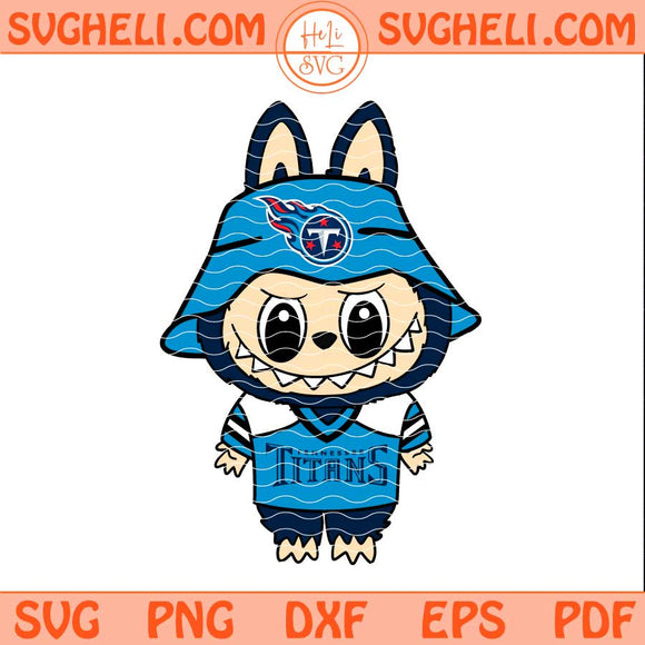 Labubu Tennessee Titans Football Svg Labubu NFL Svg Png Dxf Eps Files