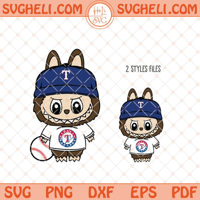 Labubu Texas Rangers Baseball Svg Labubu MLB Svg Png Dxf Eps Files