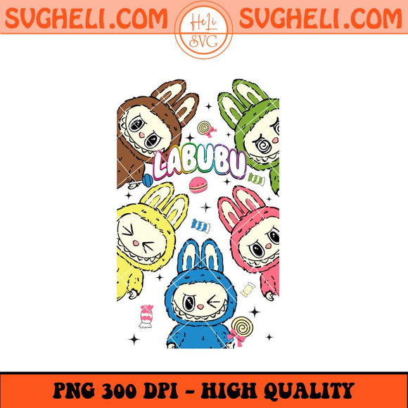 Labubu The Monster Team Png Labubu Dolls Png Labubu Team Png Sublimation Files