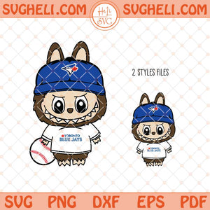 Labubu Toronto Blue Jays Baseball Svg Labubu MLB Svg Png Dxf Eps Files