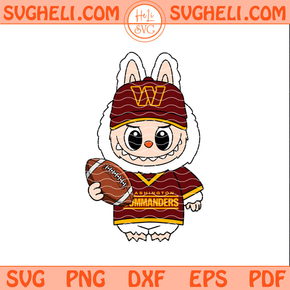 Labubu Washington Commanders NFL Svg Washington NFL Svg Png Dxf Eps Pdf Files