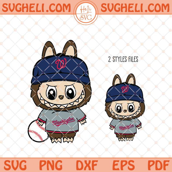 Labubu Washington Nationals Baseball Svg Labubu MLB Svg Png Dxf Eps Files