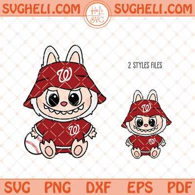 Labubu Washington Nationals Svg Labubu MLB Baseball Svg Png Dxf Eps Files