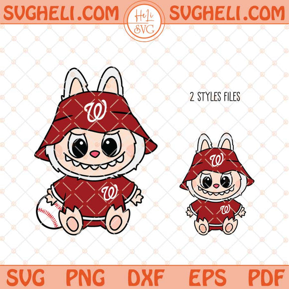 Labubu Washington Nationals Svg Labubu MLB Baseball Svg Png Dxf Eps Files