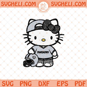 Las Vegas Raiders Hello Kitty Svg Raiders Football Svg Png Dxf Eps Files