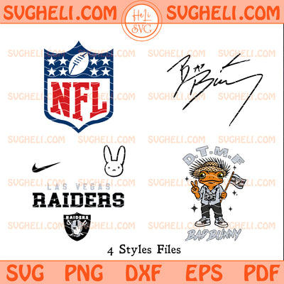 Las Vegas Raiders NFL Bad Bunny Svg Las Vegas Raiders Svg