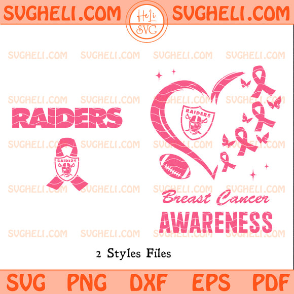 Las Vegas Raiders October Breast Cancer Awareness Svg