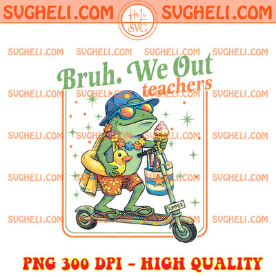 Last Day of School Teacher Funny Frog Summer Png