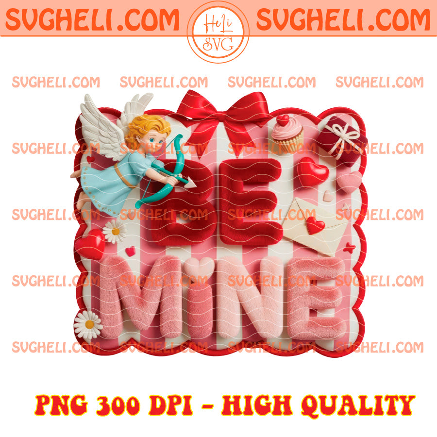Latch Hook Yarn Crochet Be Mine Valentines Day Png
