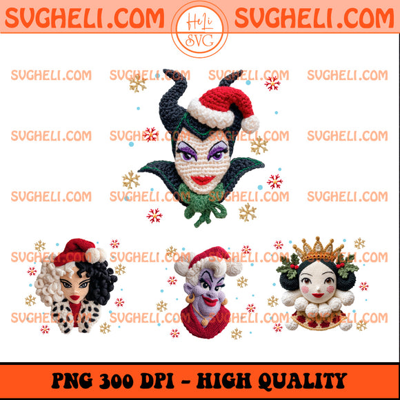 Latch Hook Yarn Crochet Cartoon Witch PNG Bundle